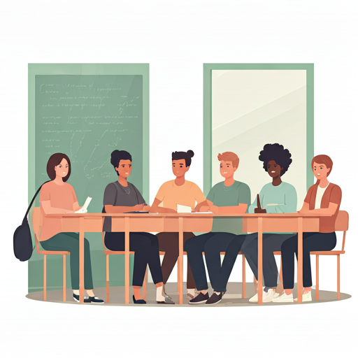 Students in a classroom learning