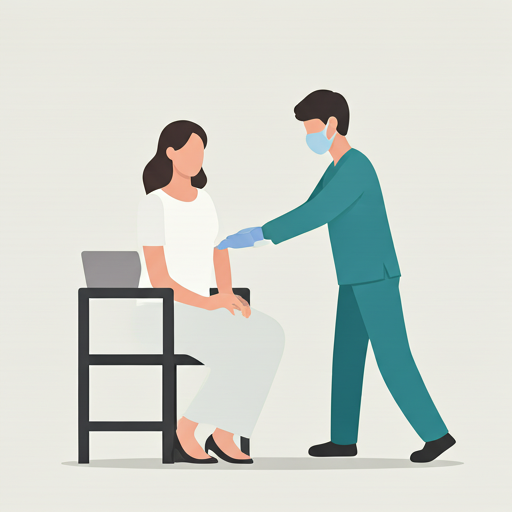 Doctor examining a patient