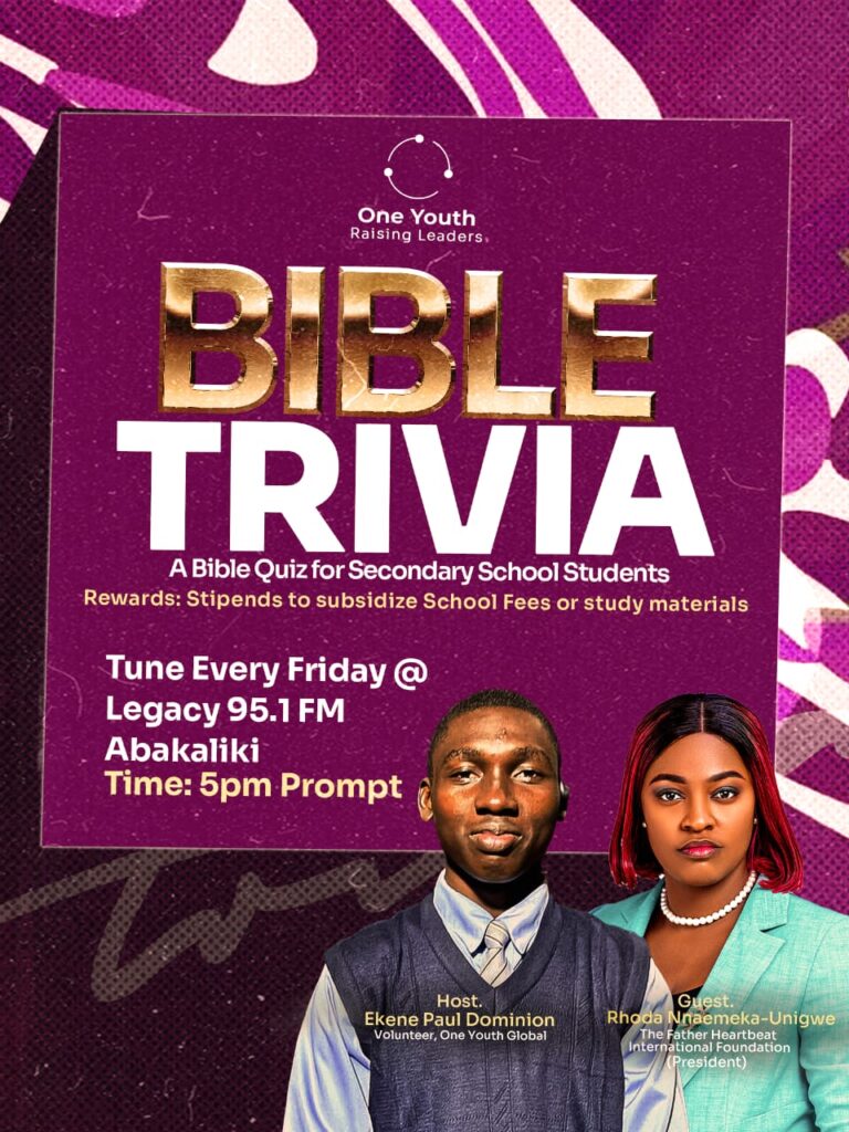 The Father’s Heartbeat International Foundation Featured on One Youth Bible Trivia Ahead of Prefect Conference 2026